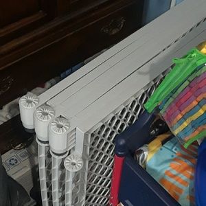 A baby play yard and mega saucer